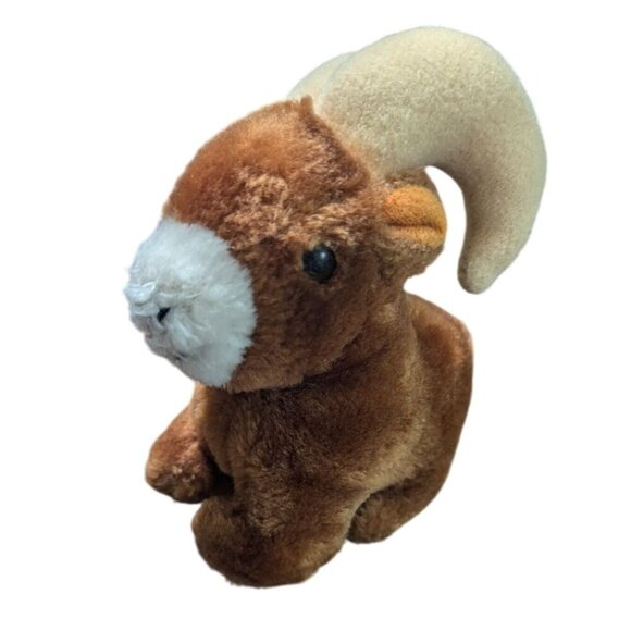vintage Russ Ram Goat Plush Stuffed Animal toy Brown 6" - Picture 5 of 9
